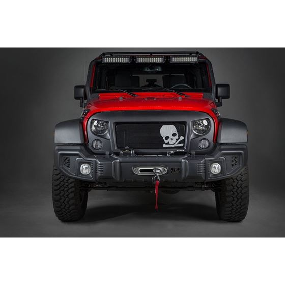 Spartan Grille Kit Skull; 07-16 Jeep Wrangler JK 1