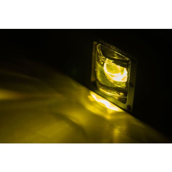 2 Inch Black Series LED Light Pods SAE Fog Yellow (70907A) 3