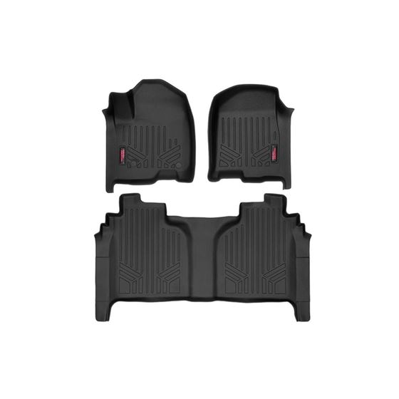 Floor Mats FR and RR FR Bucket Crew Chevy/GMC 1500/2500HD/3500HD (19-24) (M-21612) 1