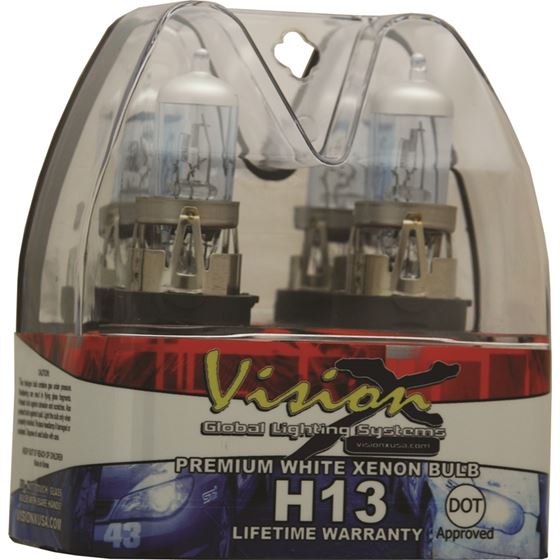 H13 60/55 Watt Hi/Low Dot Approved Superwhite Bulb Set (4001664) 1 2