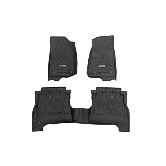 Flex-Fit Floor Mats FR & RR RR Lockable Jeep Gladiator JT 4WD (2020-2024) (FF-61501) 1