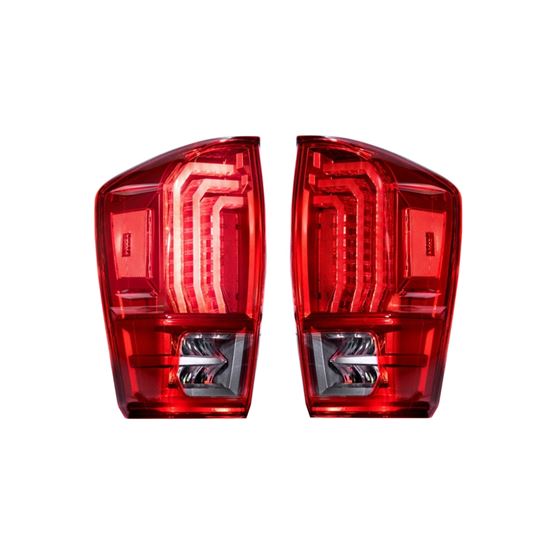 XB LED Tail Lights: Toyota Tacoma (16-23) (Pair / Red Lens) (LF703) 1