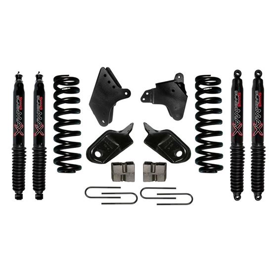 F150 Suspension Lift Kit 8096 Ford F150  wShock Black MAX Shocks 6 Inch Lift Incl Front Coil Springs