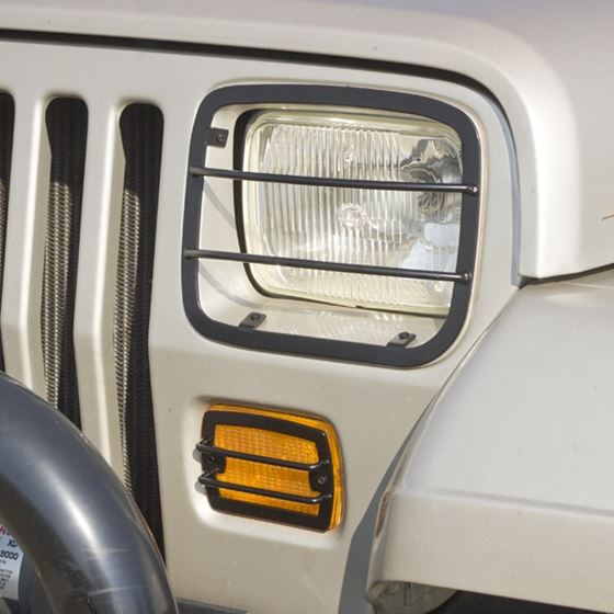 Euro Guard Set Headlight and Turn Signal; 87-95 Jeep Wrangler YJ