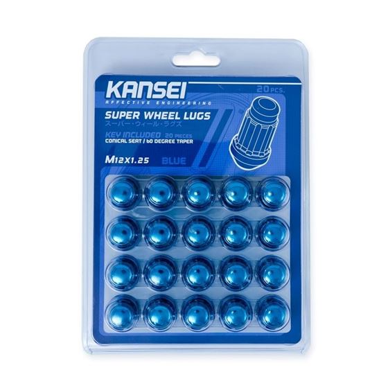 Kansei 12x1.25 Blue Spline Acorn (20pcs./Kit)
