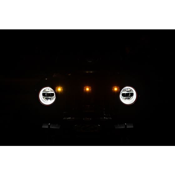 18-22 Jeep Wrangler Jl Front Grill Amber Accent Lights 1