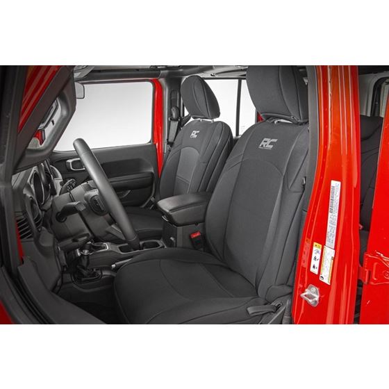 Jeep Neoprene Seat Cover Set Black 1820 Wrangler JL Unlimited 1