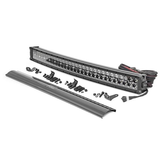 30 Inch Curved CREE LED Light Bar Dual Row Black Series wAmber DRL 1