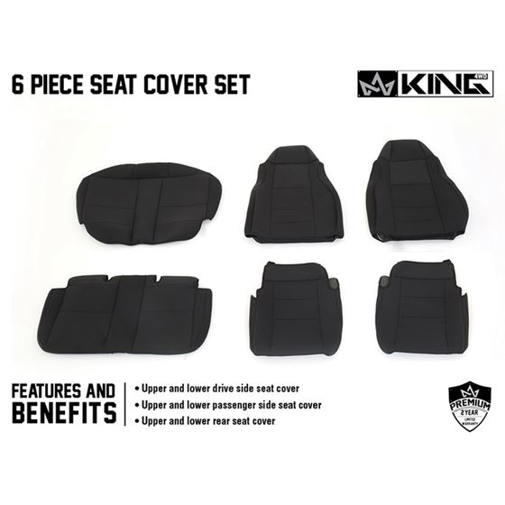 Neoprene Seat Covers Black  TJ 3