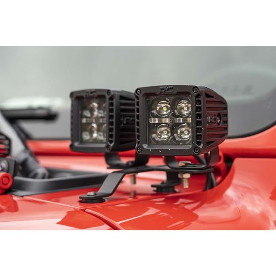 Jeep Quad LED Light Pod Kit - Black Series w/ Amber DRL (18-24 JL / 20-24 Gladiator) (70823) 3