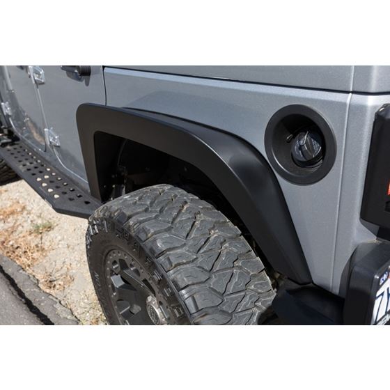 Go Rhino Pair of Trailline. 6" Wide Steel Rear Fenders for 2007-2018 Jeep JK Wrangler