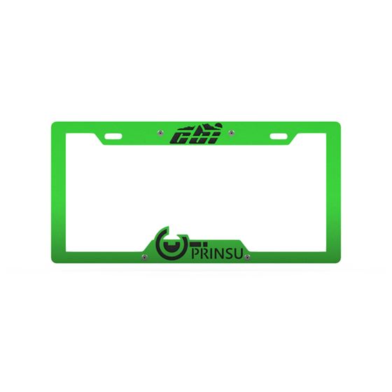 License Plate Cover Green/Black 1