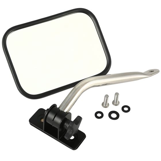 Quick Release Mirror Relocation Kit Stainless; 97-16 Jeep Wrangler