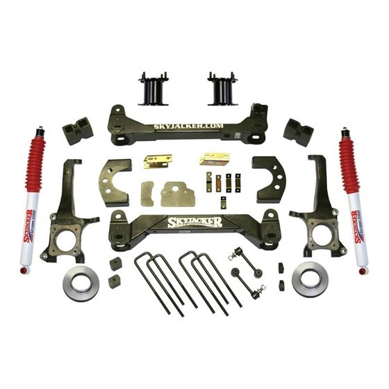Suspension Lift Kit wShock 6 Inch Lift 0719 Toyota Tundra Incl 2 Hydro ShocksCoil Spring Spacers Red