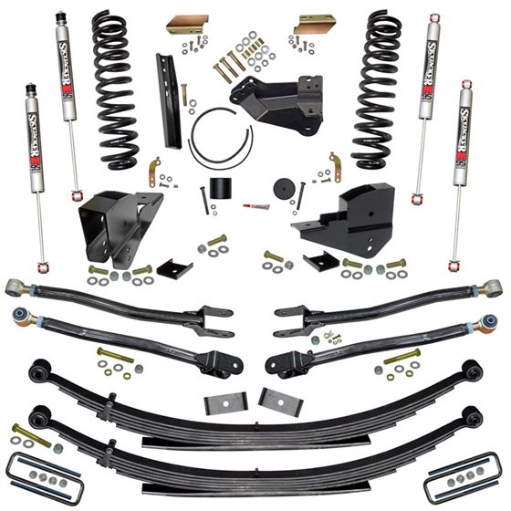 4 In. Lift Kit with Coils Leafs 4-Link Conversion and M95 Monotube Shocks. (F234524KS-M) 1
