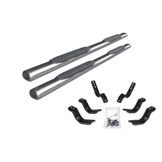 Go Rhino 4&quot; OE Xtreme Sidesteps Kit - 80&quot; Long Stainless + Mounting Brackets