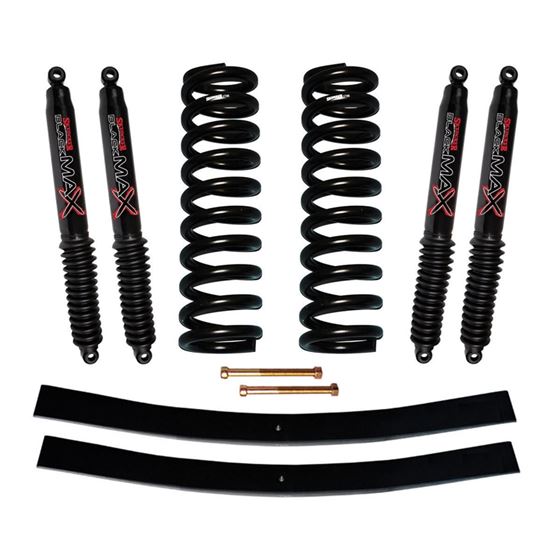 F100 Suspension Lift Kit 7072 F100 wShock Black MAX Shocks 4 Inch Lift Incl Front Coil Springs Rear