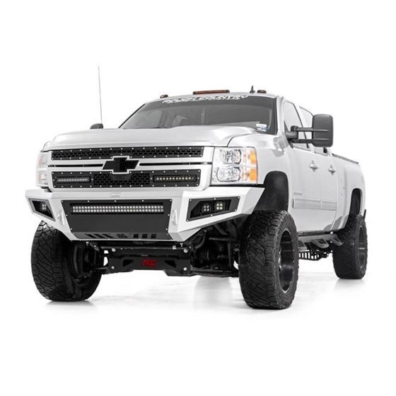 Mesh Grille w/Dual 12 Inch Black Series LEDs 11-14 Silverado HD Rough Country 3