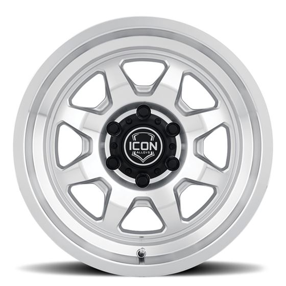 Nuevo Silver Machined 17 x 8.5 / 6 x 5.5 0mm Offset 4.75" BS (8117858347SM) 3