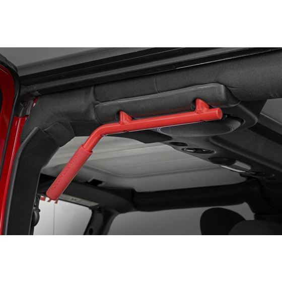 Grab Handles Steel FR and RR Red Jeep Wrangler JK/Wrangler Unlimited (07-18) (6503RED) 3