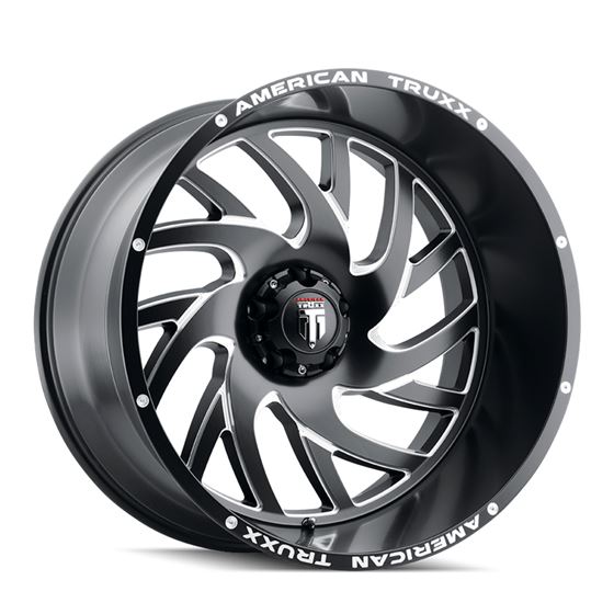 XCLUSIVE (AT1907) BLACK/MILLED 24X14 8-180 -76MM 124.2MM (AT1907-24478M-76) 1