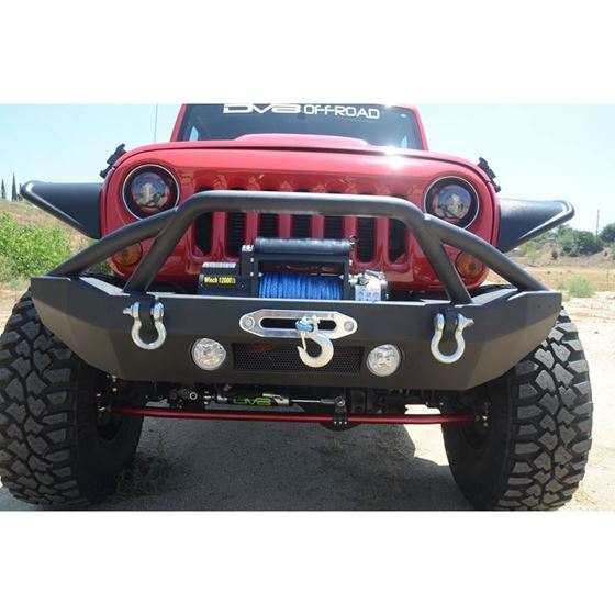 Jeep JK JL Front Bumper w Fog Light Holes And LED 078 Wrangler JK JL Steel Mid Length 1
