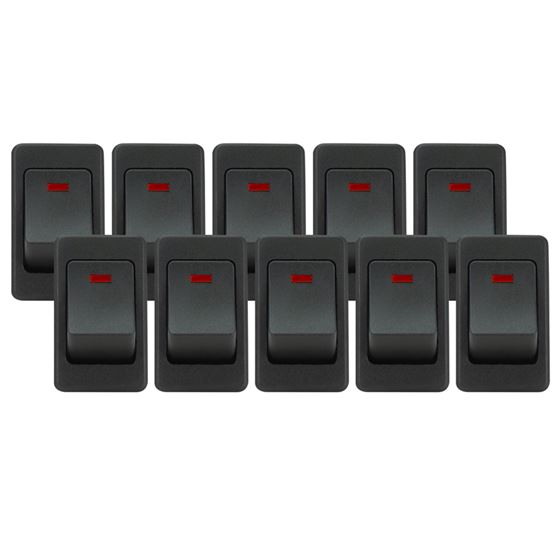 No logo Rocker switch with red led indicator (10 pack) 1