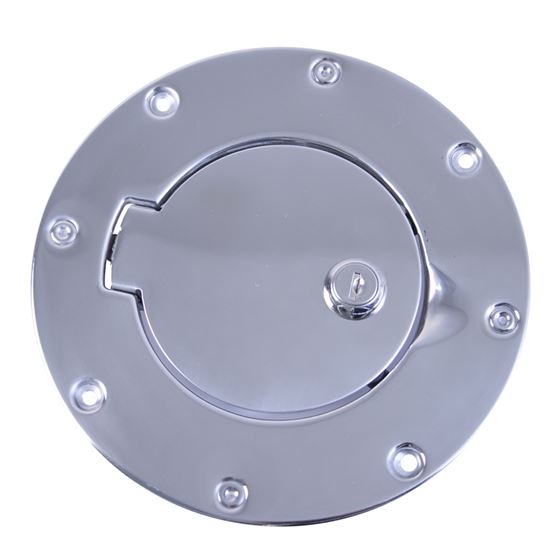 Locking Gas Cap Door Stainless Steel; 97-06 Jeep Wrangler TJ