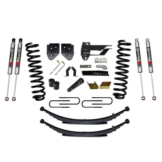 Suspension Lift Kit wShock 6 Inch Lift Incl Front Coil Springs Rear Leaf Springs M9500 Monotube Shoc