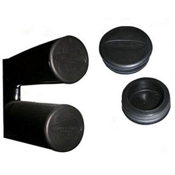 Tubular Bumper - End Caps - 3" Tube - Pair - Black (TA25) 1