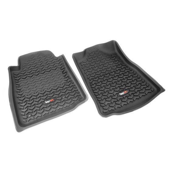 Floor Liners Front Black; 12-16 Toyota Tacoma
