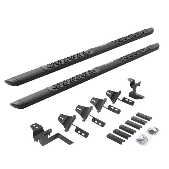 V-Series V3 Aluminum Side Steps and Mounting Brackets Kit - Textured Black (V3450568T) 1