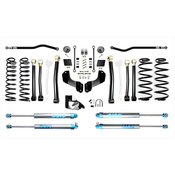 Jeep Wrangler JLU 4.5 Inch Heavy Duty High Clearance Plus Long Arm Suspension System with EVO SPEC K