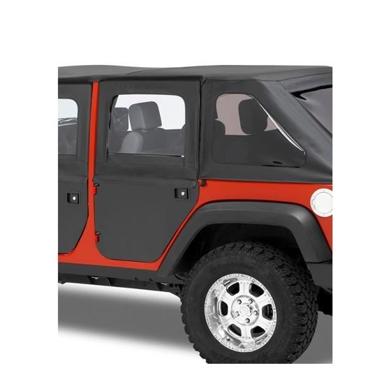2piece full Fabric Doors Rear  Jeep 20072018 Wrangler JK Unlimited 1