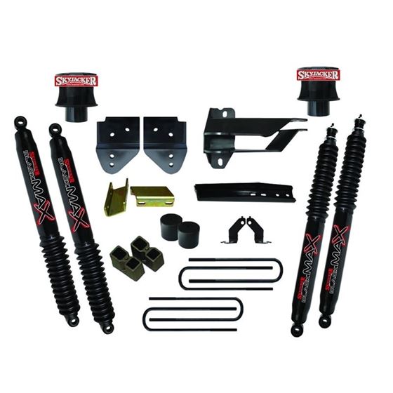Lift Kit 4 Inch Lift 1719 Ford F350 Super Duty Includes Metal Front Coil Spring Spacer FrontRear Bla