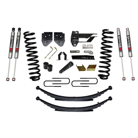 Suspension Lift Kit wShock 6 Inch Lift Incl Front Coil Springs Rear Leaf Springs M9500 Monotube Shoc