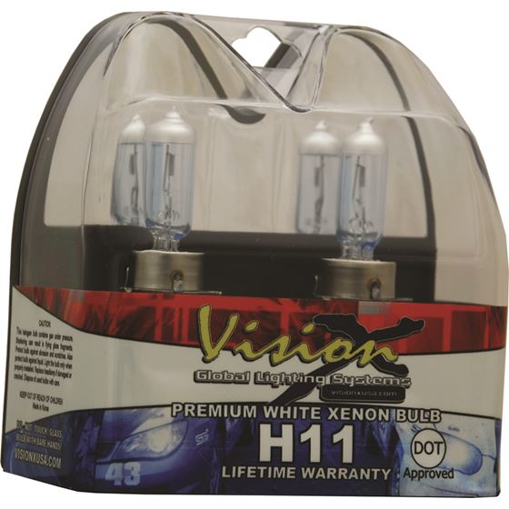 H11 55 Watt Low Dot Approved Superwhite Bulb Set (4001657) 1 2