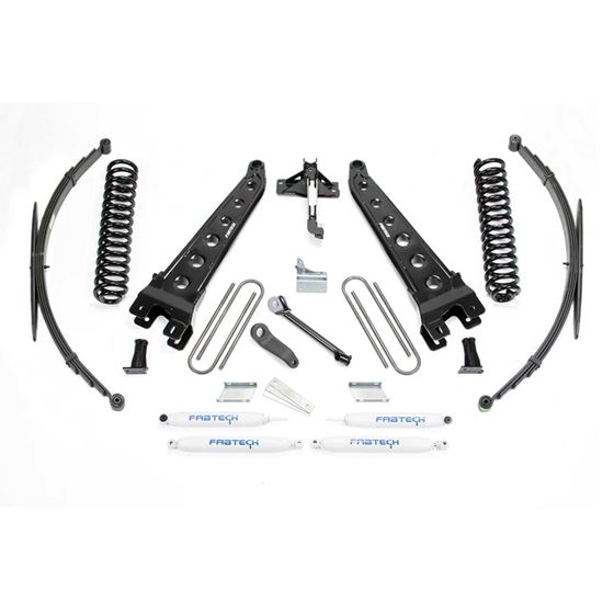 8" RAD ARM SYS W/COILS and RR LF SPRNGS and PERF SHKS 2008-16 FORD F250/350 4WD