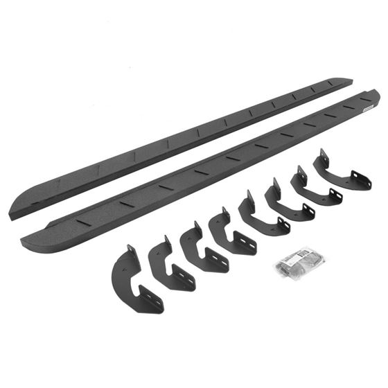 RB10 Slim Line Running Boards with Mounting Brackets Kit - Double Cab Only 1