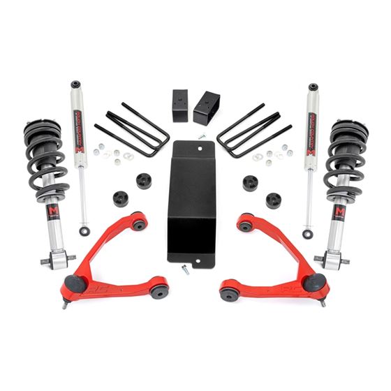 3.5 Inch Lift Kit - Forged UCA - M1 Strut - - Chevy/GMC 1500 (14-16) (19440RED)