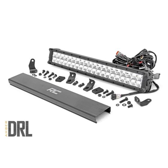 20 Inch Chrome Series LED Light Bar Dual Row Amber DRL (70920DA) 1