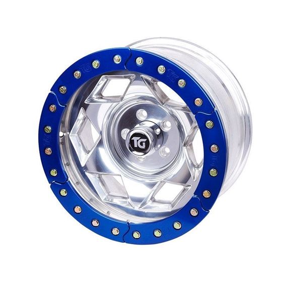 17x9 Inch Aluminum Beadlock Wheel JK 5 On 500 Inch W 375 Inch Back Space Polished Segmented Ring 1