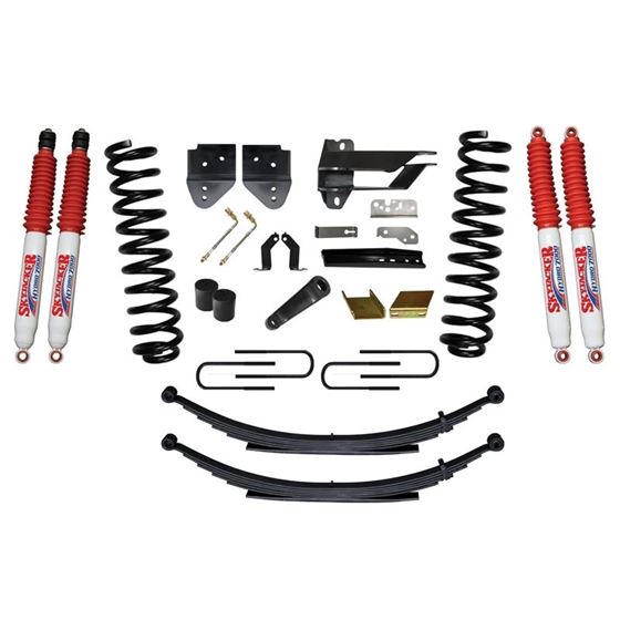 Suspension Lift Kit wShock 6 Inch Lift Incl Front Coil Springs Rear Leaf Springs Hydro 7000 Shocks 1