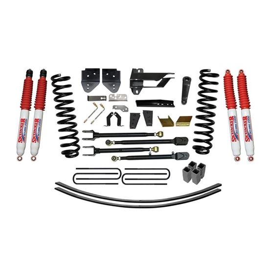 Suspension Lift Kit wShock 85 Inch Lift wAdjustable 4Links Incl Front Coil Springs UBolts Bump Stop
