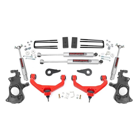 3.5 Inch Lift Kit Knuckle w/ Overloads Chevy/GMC 2500HD/3500HD (11-19) (97630RED) 1