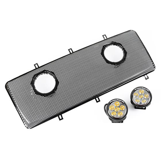 Grille Insert Kit Dual 3.5 inch LEDs; 07-16 Wrangler