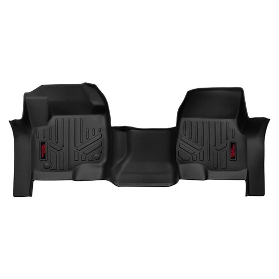 Heavy Duty Floor Mats Front-17-20 Ford Super Duty Bench Seats Rough Country 1