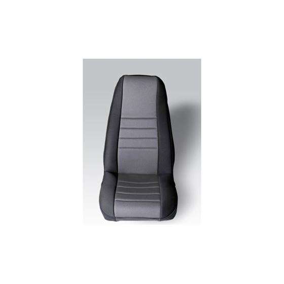 Neoprene Front Seat Covers Gray; 76-90 Jeep CJ/Wrangler YJ