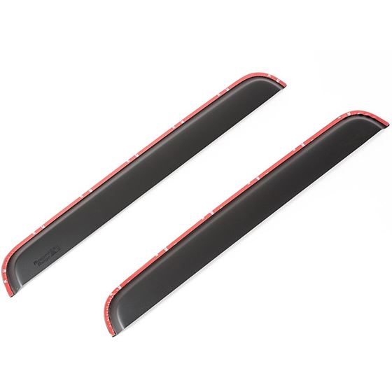 Window Visor Kit Rear Matte Black Channel; 99-14 F250-F550 Crew 1