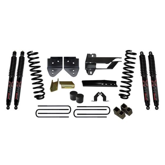 Suspension Lift Kit wShock 4 Inch Lift 1719 Ford F250 Super Duty Incl Front Coil Springs Bump Stop S